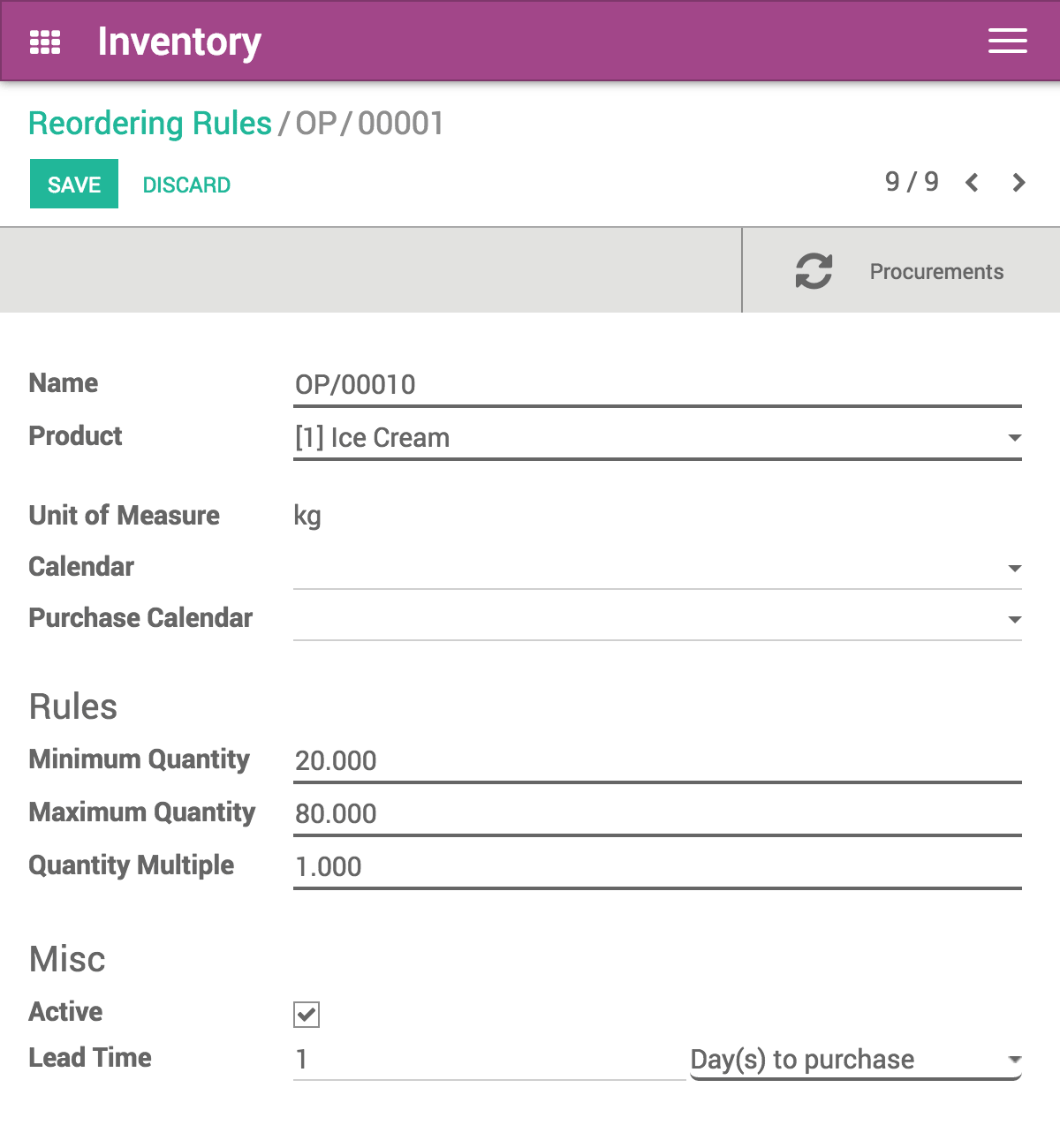 Inventory, optimize purchasing with Inventory management